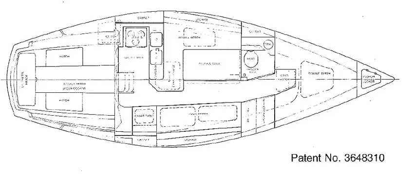 Catalina 30 · Accommodation layout